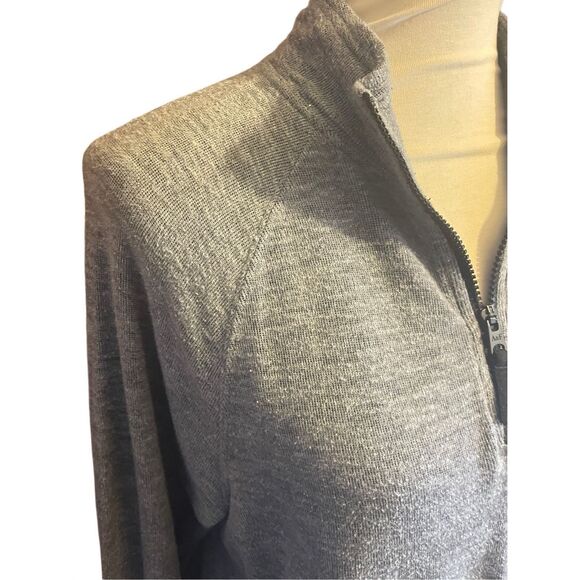 Abercrombie & Fitch Long Sleeve Half Zip Gray Pullover Sweater Size Small - Picture 5 of 9